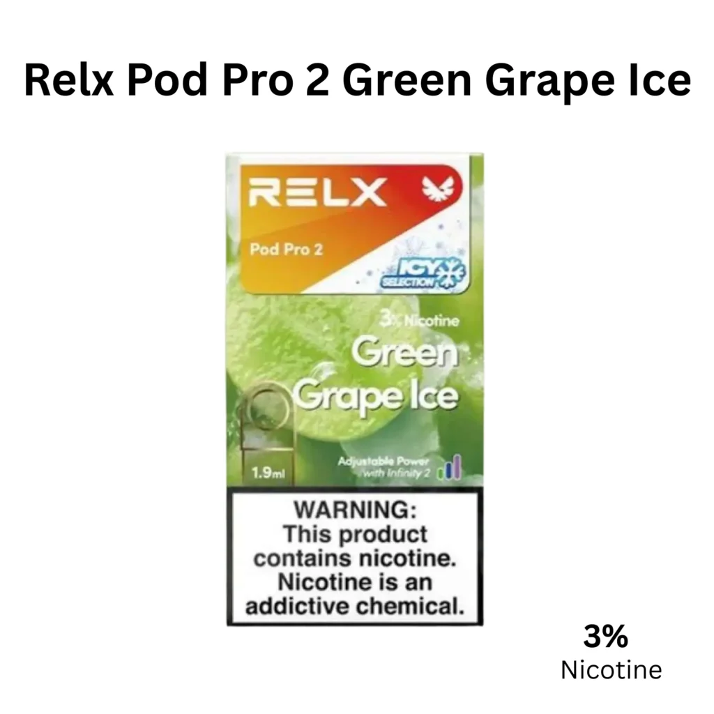 Best RELX Pod Flavors in 2026: Top 10 Ranked by Real Users 4 RELX Pod Pro 2 Green Grape Ice 3%