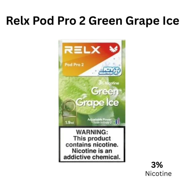 RELX Pod Pro 2 Green Grape Ice 3%