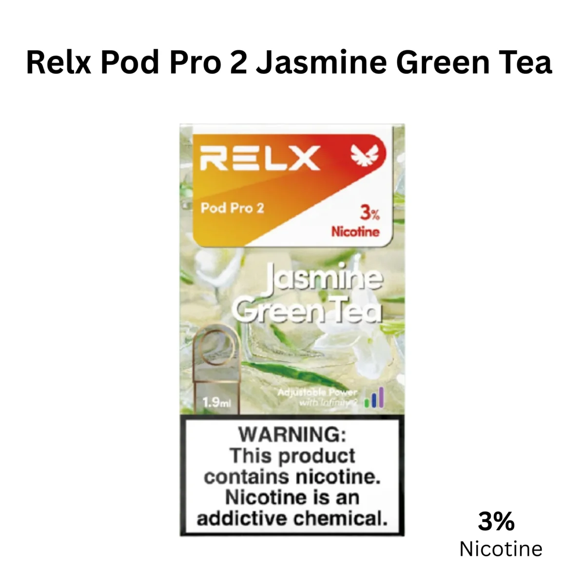 RELX Pod Pro 2 Jasmine Green Tea 3% | Relx Green Tea Vape - UAE