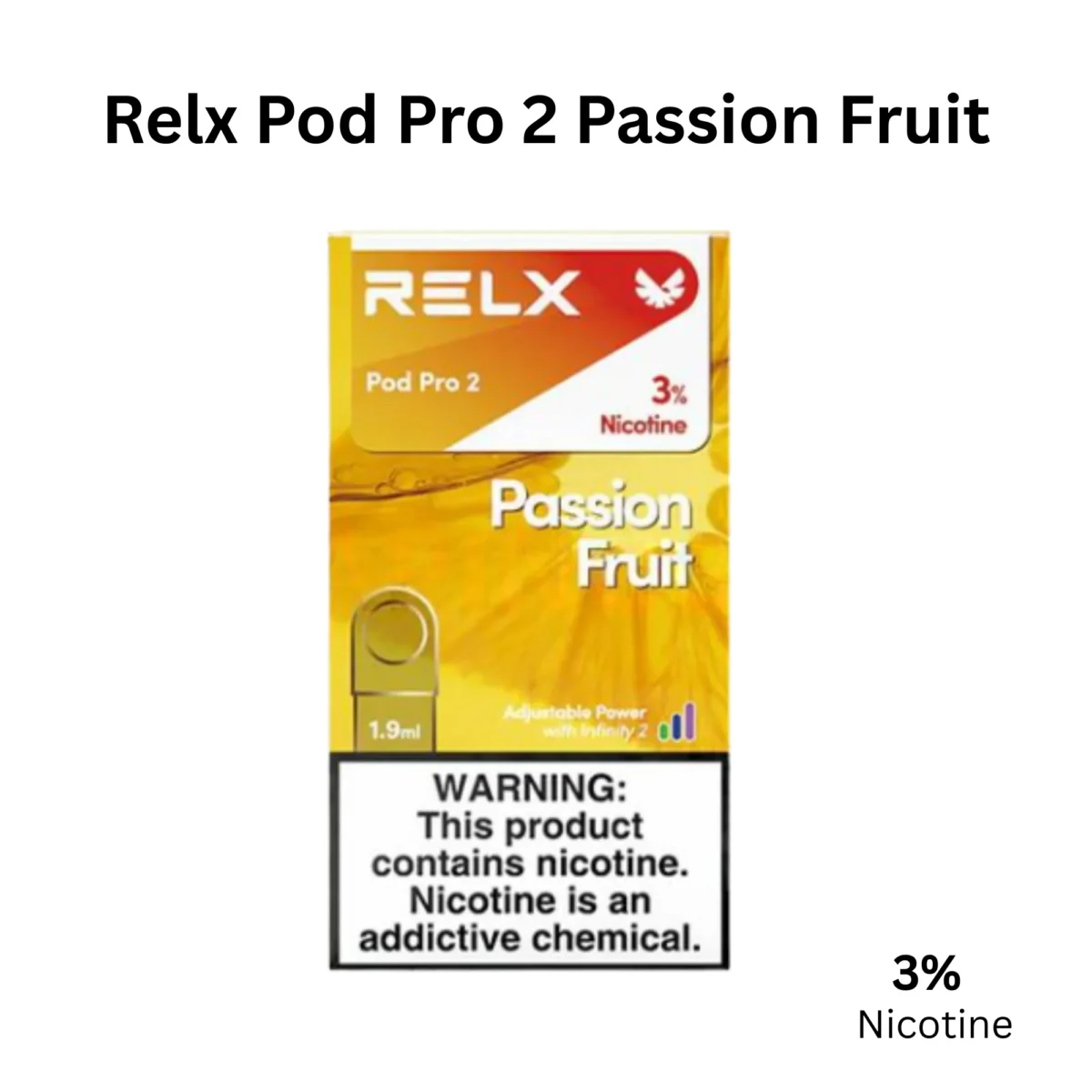 RELX Pod Pro 2 Passion Fruit 3% RELX Pod Pro 2 Passion Fruit 3%