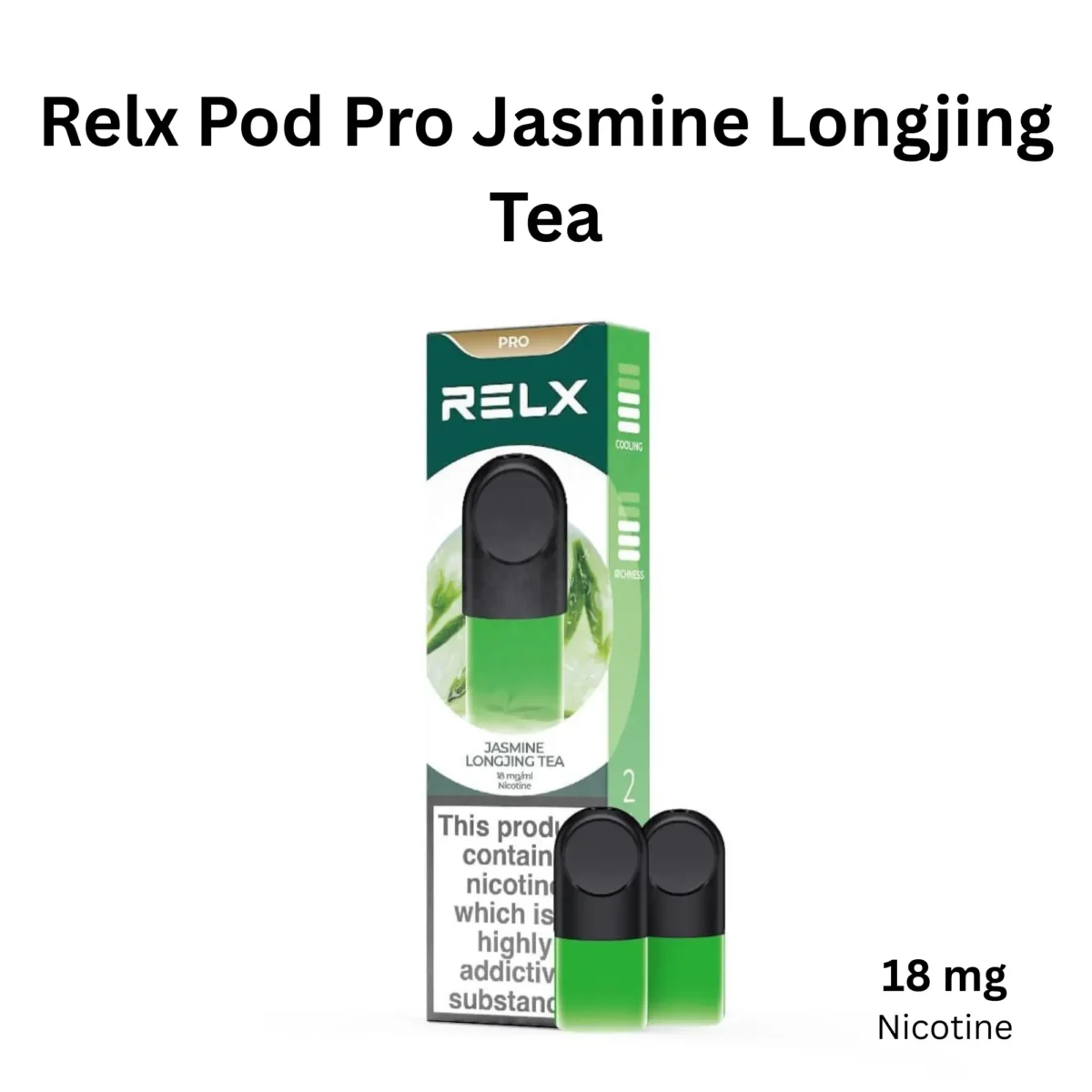 RELX Pod Pro Jasmine Longjing Tea Pods 1.8% RELX Pod Pro Jasmine Longjing Tea Pods 1.8%