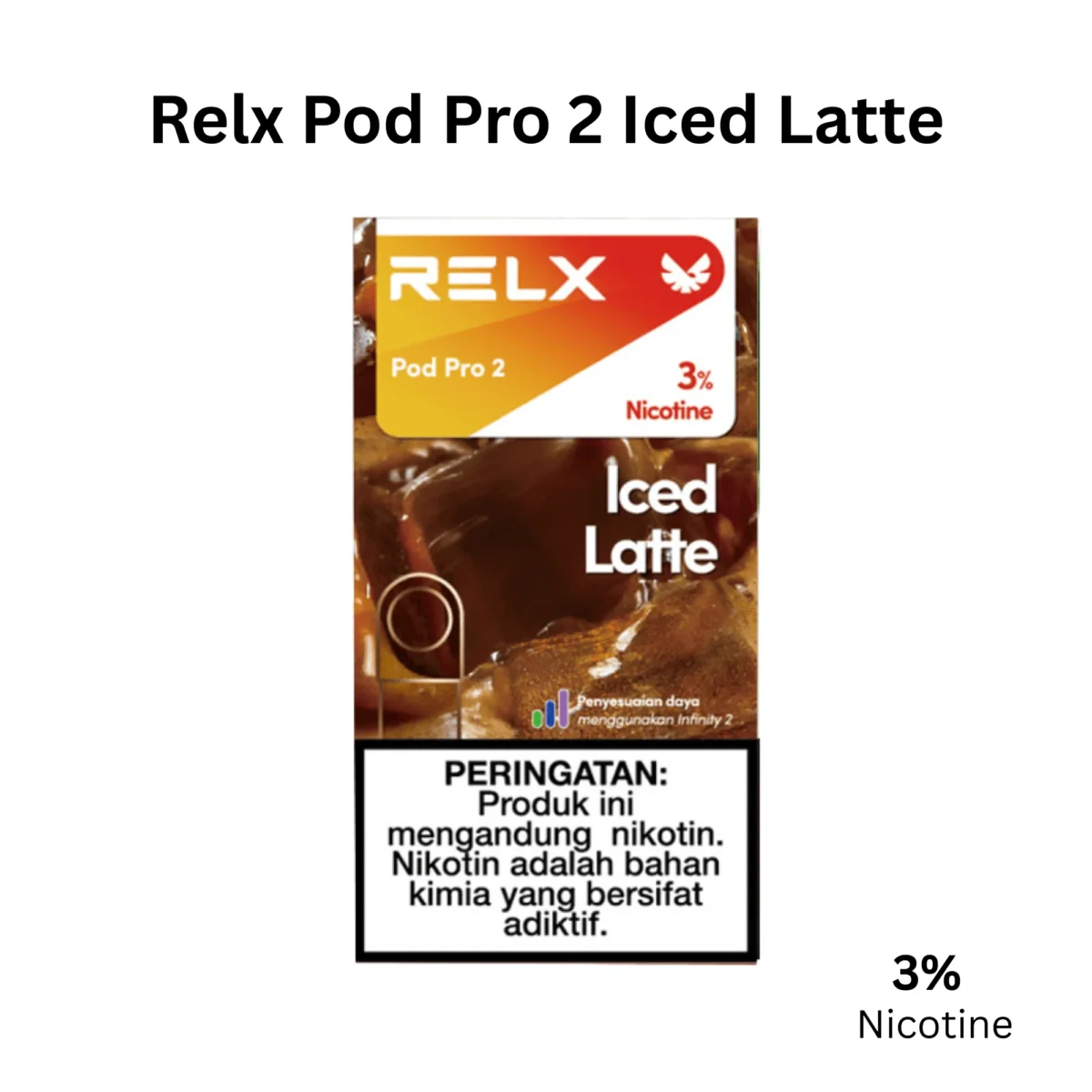 Relx Pod Pro 2 Ice Latte 3% | iced latte relx