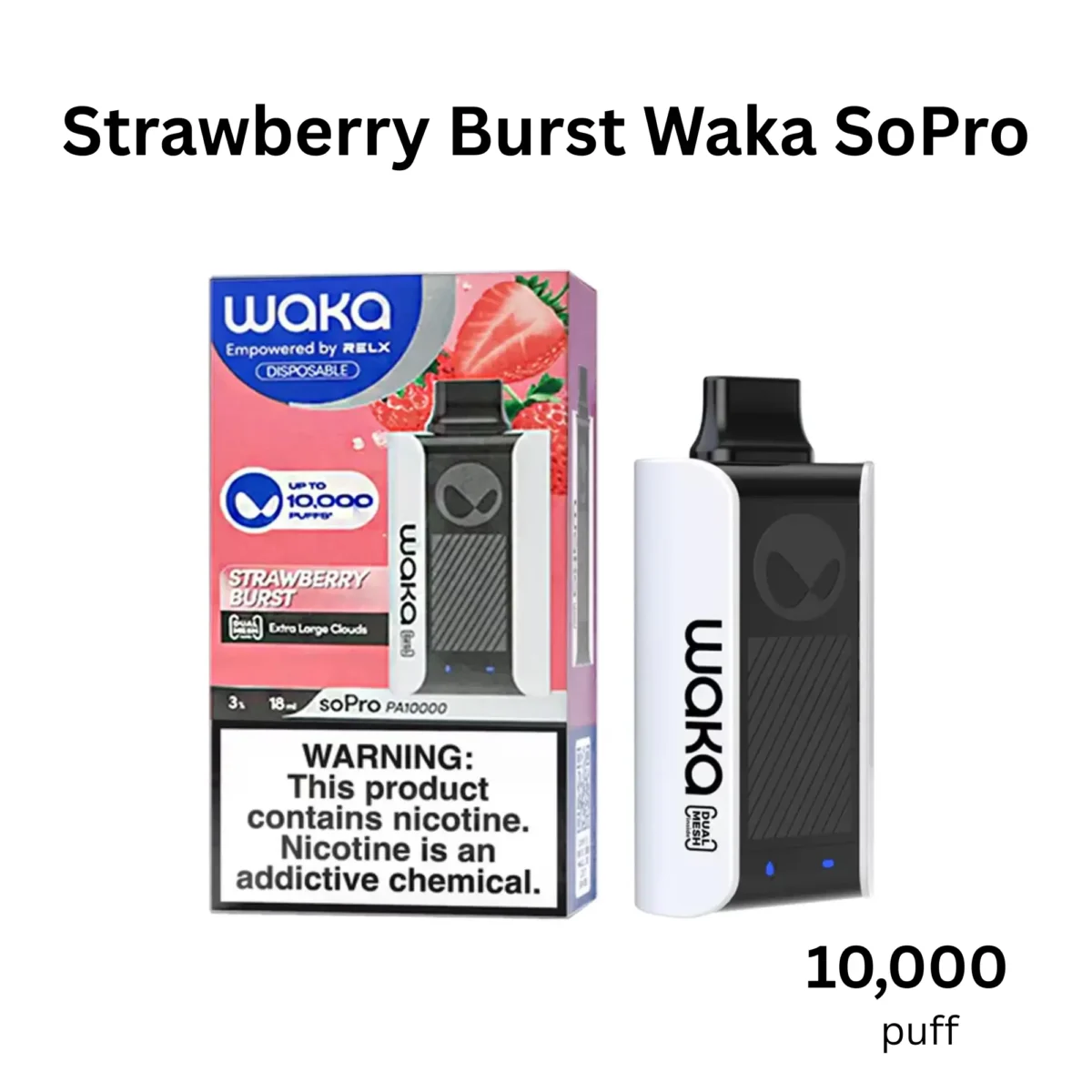 Strawberry Burst Waka SoPro 10000 Puff Disposable