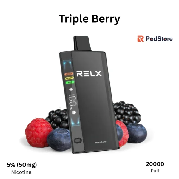 RELX Ace Triple Berry Disposable Vape 20000 Puffs