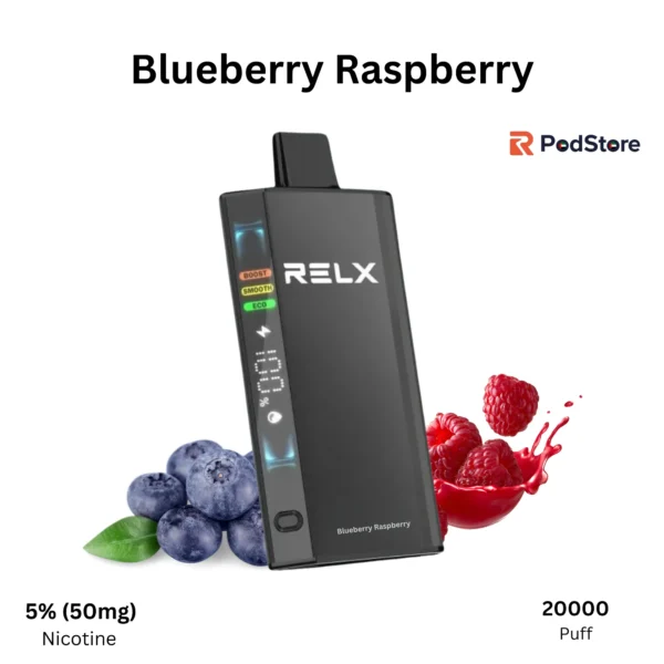 RELX Ace Blueberry Raspberry Disposable Vape 20000 Puffs