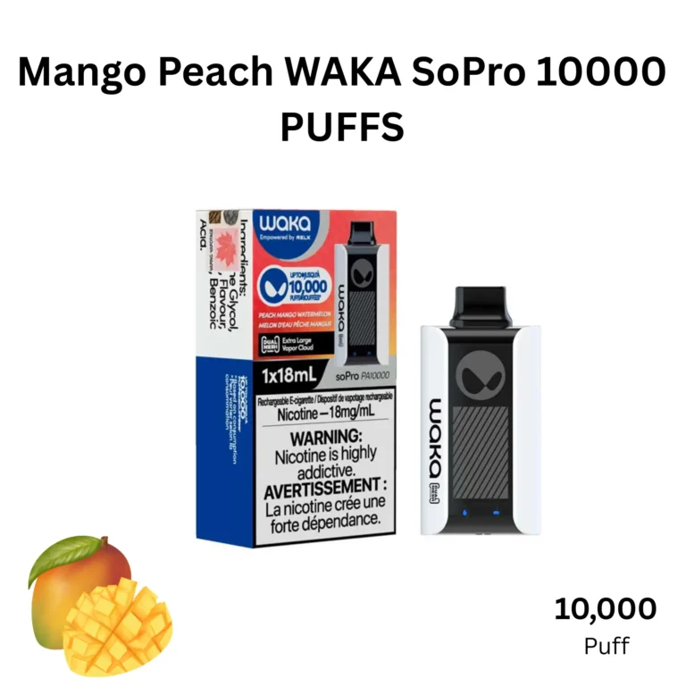 Mango Peach WAKA SoPro 10000 PUFFS