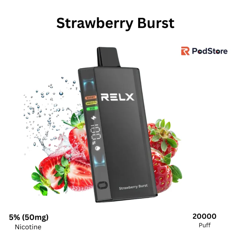 RELX Ace Strawberry Burst Disposable Vape 20000 Puffs