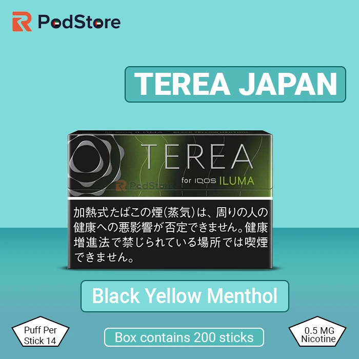 IQOS Terea Black Yellow Menthol Japan