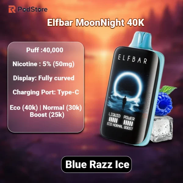 Elf Bar Moon Night Blue Razz Ice