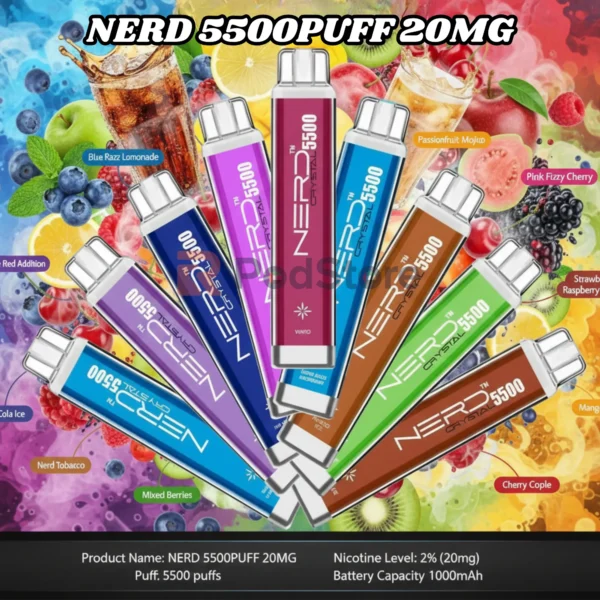 Nerd Crystal 5500 Puffs Disposable Vape