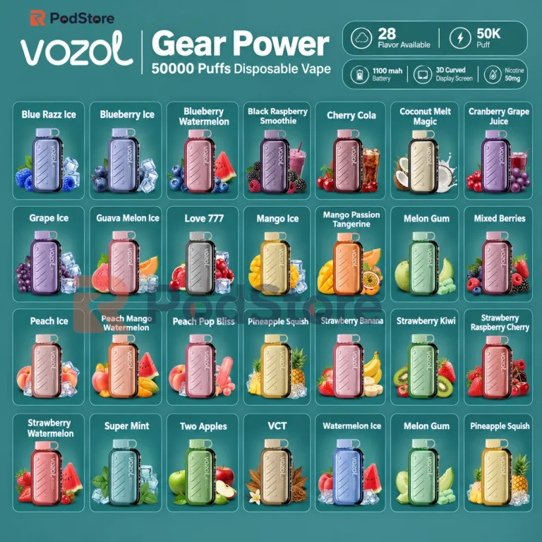 Vozol Gear Ice & Sweet 50000 Puffs Disposable Vape