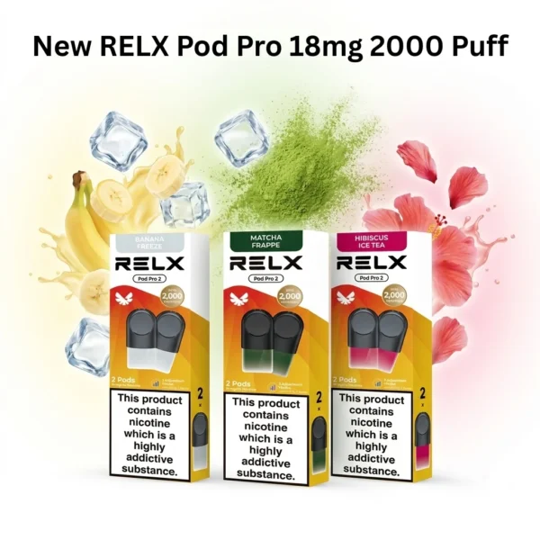 New RELX Pod Pro 18mg 2000 Puff