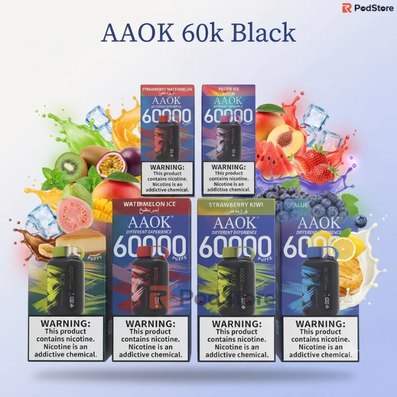 AAOK 60000 Puffs Black