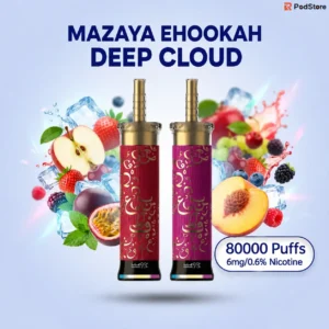Mazaya E-Hookah Deep Cloud 80000 Puffs Disposable Vape 1 Mazaya E-Hookah Deep Cloud 80000 Puffs
