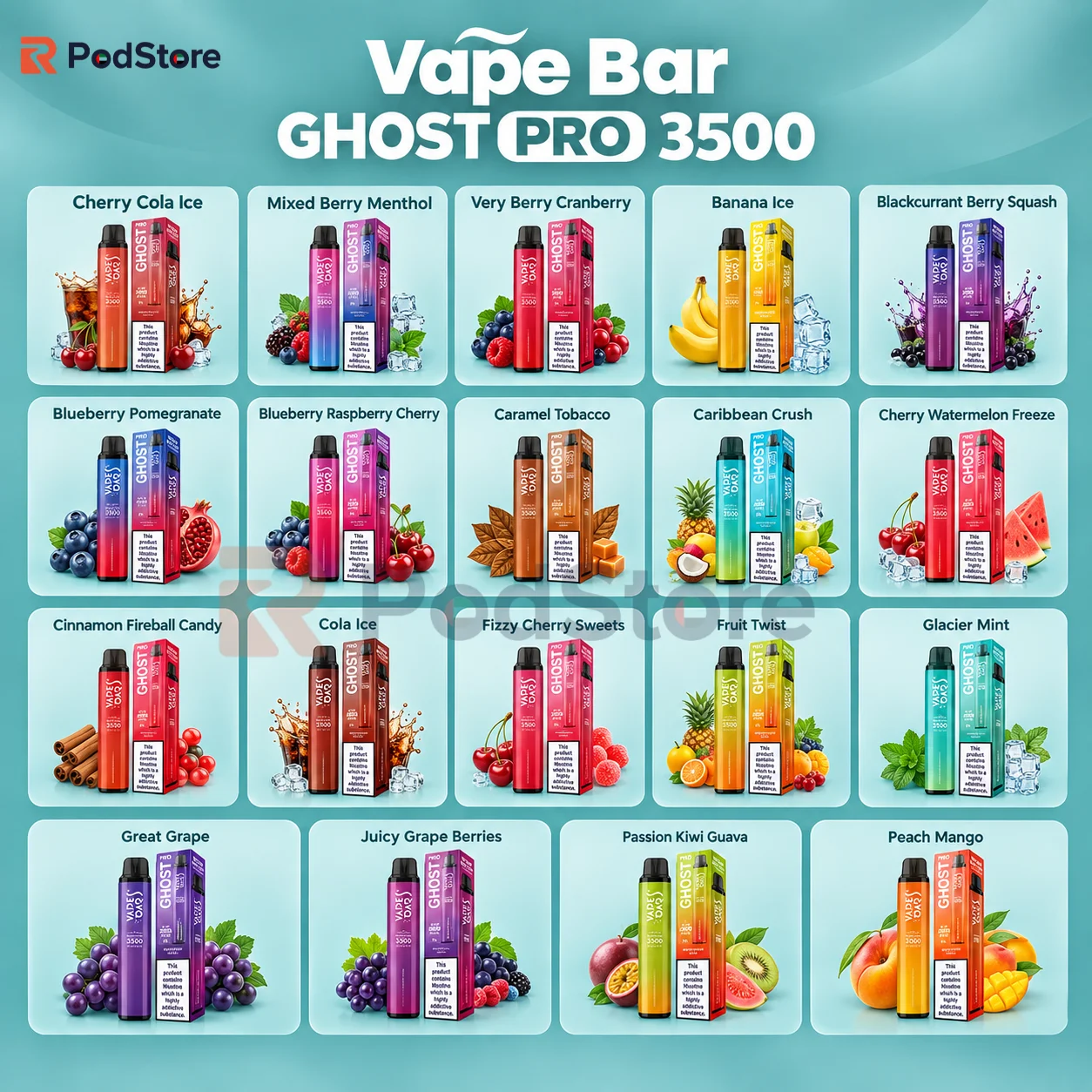 Vape Bar Ghost Pro 3500 Vape Bar Ghost Pro 3500 Puffs