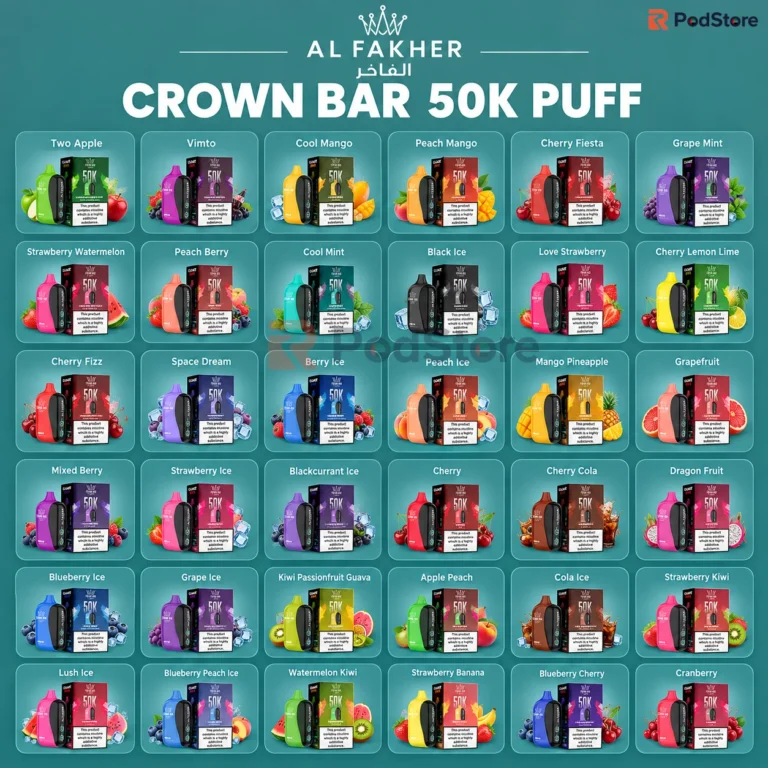 Crown Bar Al Fakher 50000 Puffs Cloud Box Disposable Vape