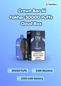 Crown Bar Al Fakher 50000 Puffs Cloud Box Disposable Vape 1 Crown Bar Al Fakher 50000 Puffs Cloud Box