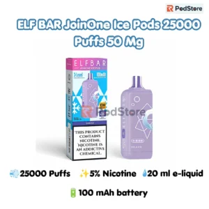 ELF BAR JoinOne Ice Pods 25000 Puffs 50 Mg 1 ELF BAR JoinOne Ice Pods 25000 Puffs 50 Mg