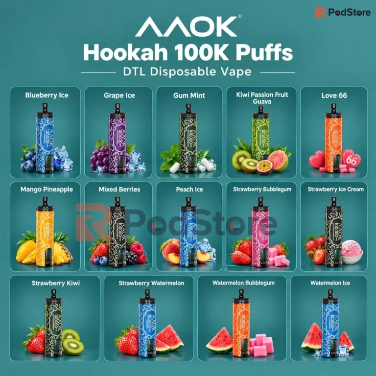 AAOK Hookah 100K Puffs DTL Disposable Vape