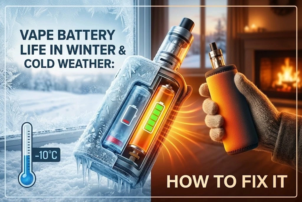 vape battery in winter and cold weather
